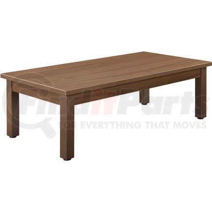 GLOBAL INDUSTRIAL 695753WN Interion&#174; Wood Coffee Table - 48" x 24" - Walnut