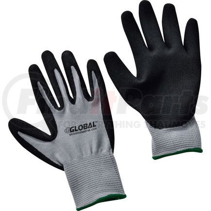 Global Industrial 708345M Global Industrial&#8482; Ultra-Grip Foam Nitrile Coated Gloves, Gray/Black, Medium, 1-Pair