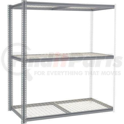 Global Industrial 581065GY Global Industrial&#153; High Cap. Add-On Rack 72Wx36Dx96H 3 Levels Wire Deck 1000 Lb. Per Level GRY