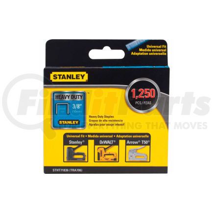 Stanley  STHT71836 Stanley&#174; STHT71836  Heavy-Duty Narrow Crown Staples 3/8" -1,250 Pack