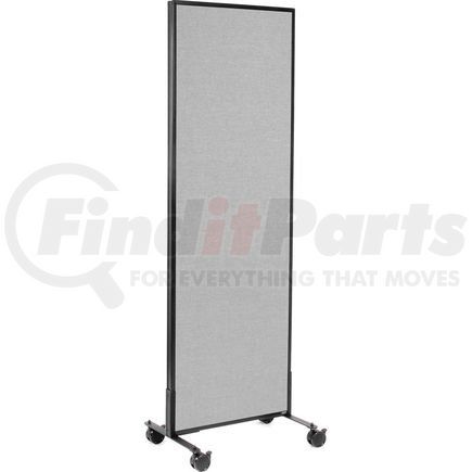 GLOBAL INDUSTRIAL 695787MGY Interion&#174; Mobile Office Partition Panel, 24-1/4"W x 96"H, Gray