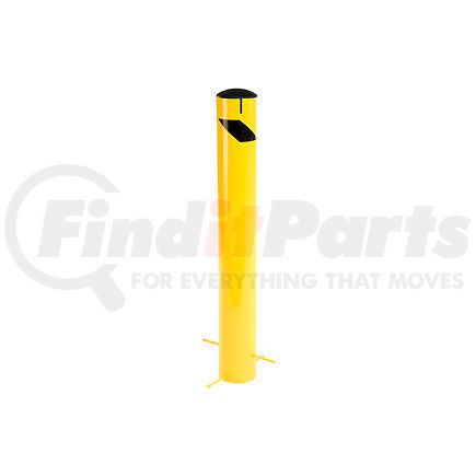 Global Industrial 652900G Global Industrial&#153; Steel Bollard W/Removable Plastic Cap & Chain Slots For Underground 5.5x42