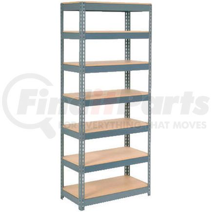 Global Industrial 255587 Global Industrial™ Extra Heavy Duty Shelving 36"W x 18"D x 96"H With 7 Shelves, Wood Deck, Gry