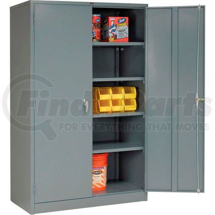 Global Industrial 603357GY Global Industrial™ Storage Cabinet, Turn Handle, 48"Wx24"Dx78"H, Gray, Unassembled