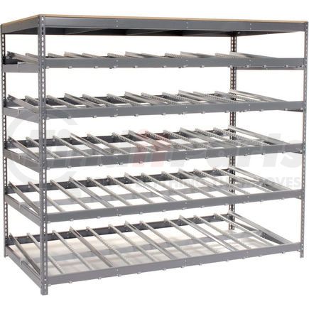 Global Industrial 184059 Global Industrial&#8482; Carton Flow Shelving Single Depth 5 LEVEL 96"W x 48"D x 84"H