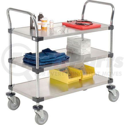 Global Industrial 184288 Nexel&#174; Stainless Steel Utility Cart 3 Shelves 36x18