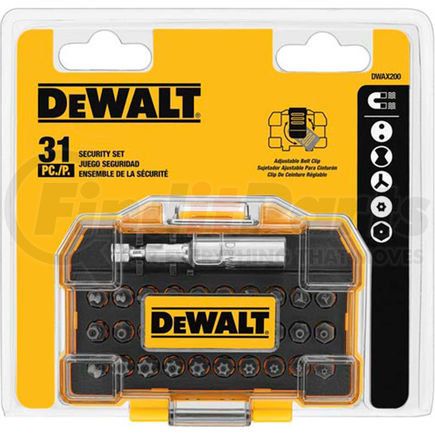 DEWALT DWAX200 - ® security set, , 31 pieces