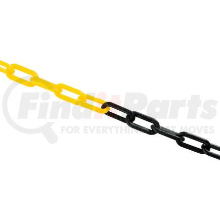 Global Industrial 954112YB Global Industrial&#153; Plastic Chain Barrier, 1-1/2"x50'L, Yellow/Black