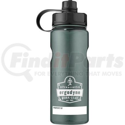 Ergodyne 13152 Ergodyne Chill-Its&#174; Plastic Wide Mouth Water Bottle, 1 Liter, Gray, 13152