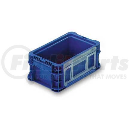 LEWIS-BINS.COM NSO1207-5-BL ORBIS Stakpak NSO1207-5 Modular Straight Wall Container, 12"L x 7-13/32"W x 5"H, Blue