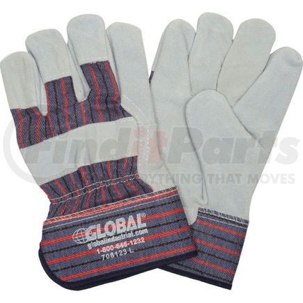 GLOBAL INDUSTRIAL 708123L Global Industrial&#8482; Leather Palm Safety Gloves with 2-1/2" Safety Cuff, Large, 1 Pair