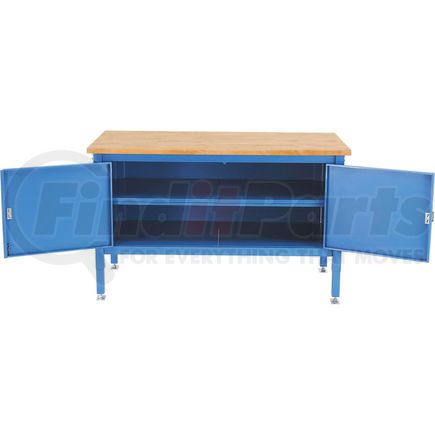Global Industrial 253951BL Global Industrial™ 72 x 30 Security Cabinet Bench - Maple Square Edge