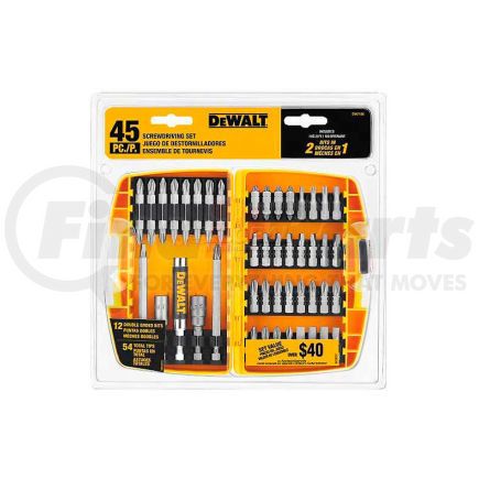 DEWALT DW2166 - ® screwdriving set w/toughcase®, , 45 pieces