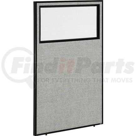 Global Industrial 694659WGY Interion&#174; Office Partition Panel with Partial Window, 36-1/4"W x 60"H, Gray