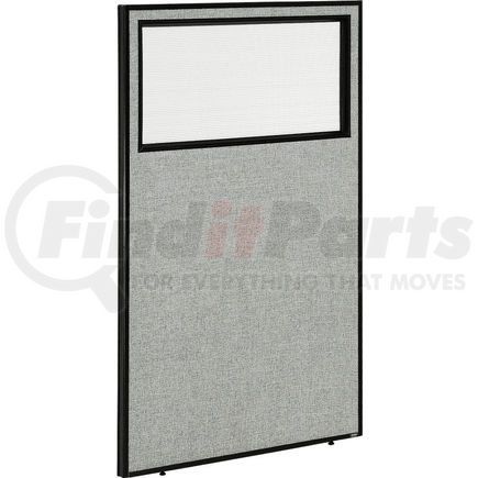GLOBAL INDUSTRIAL 694659WGY Interion&#174; Office Partition Panel with Partial Window, 36-1/4"W x 60"H, Gray