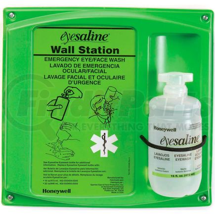 North Safety 32-000460-0000-H5 Honeywell Emergency Eye/Face Wash,16 Oz. Single Bottle Station, 32-000460-0000