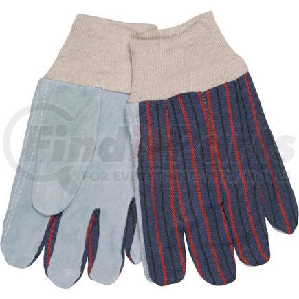 MCR Safety 1040 Memphis&#174; Clute Pattern Leather Palm Gloves with Knit Wrist, Size L, 1 Dozen