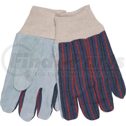 MCR SAFETY 1040 Memphis&#174; Clute Pattern Leather Palm Gloves with Knit Wrist, Size L, 1 Dozen