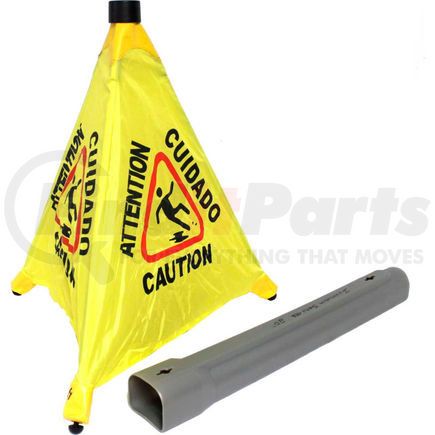 Impact Products 9183 Impact&#174; Pop Up Safety Cone 20" Yellow/Black, Multi-Lingual