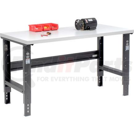 Global Industrial 601423BK Global Industrial™ 60x36 Adjustable Height Workbench C-Channel Leg - Laminate Square Edge Black