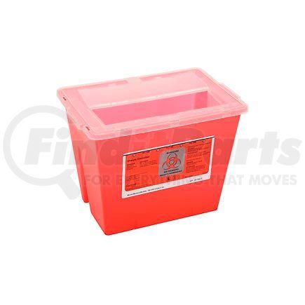 IMPACT PRODUCTS 7352 2-Gallon Multi-Purpose Sharps Container, 11-5/8"W x 7-3/4"D x 8-5/8"H, Red