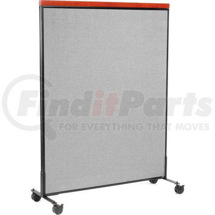 Global Industrial 694971MGY Interion&#174; Mobile Deluxe Office Partition Panel, 48-1/4"W x 64-1/2"H, Gray