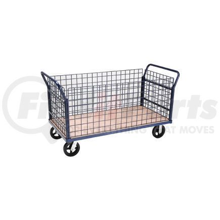 Global Industrial 952694 Global Industrial&#8482; Euro Truck With 4 Wire Sides & Wood Deck 60 x 30 2400 Lb. Capacity