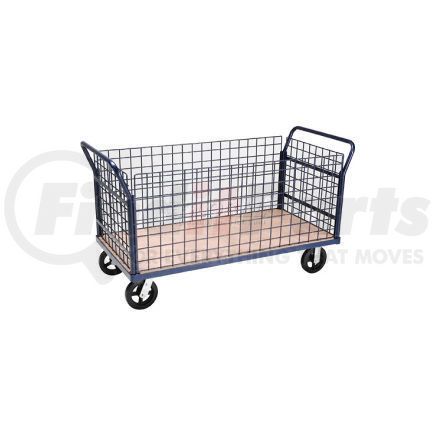Global Industrial 952694 Global Industrial™ Euro Truck With 4 Wire Sides & Wood Deck 60 x 30 2400 Lb. Capacity