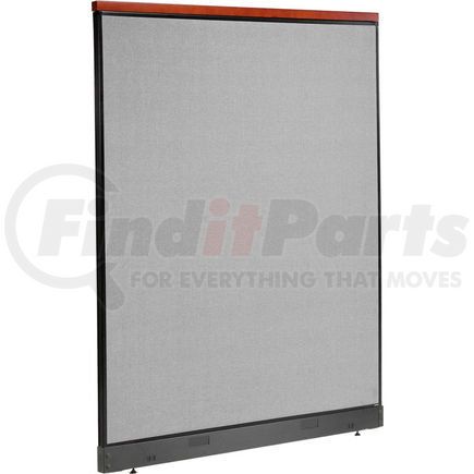 Global Industrial 277566NGY Interion&#174; Deluxe Non-Electric Office Partition Panel with Raceway, 60-1/4"W x 77-1/2"H, Gray