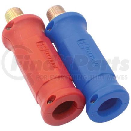 Tectran 1011G Air Brake Gladhand Handle Grip - Tec-Grip, Red and Blue, Tapered Rubberized