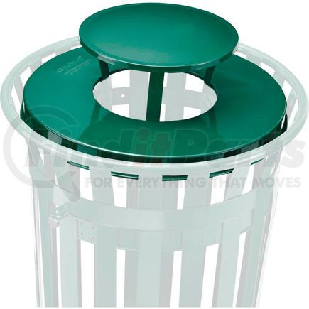 Global Industrial 260CP786 Global Industrial&#153; Steel Rain Bonnet Lid For 36 Gallon Trash Can, Green