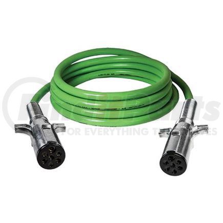 Tectran 7AAB202MV Trailer Power Cable - 20 ft., 7-Way, Straight, ABS, Light Green, with Die-Cast Plugs