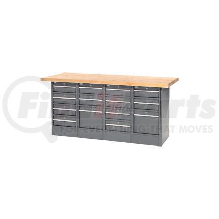 Global Industrial 239162 Global Industrial&#153; 72"W x 30"D Maple Top 14 Drawer Workbench