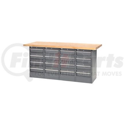 Global Industrial 239163 Global Industrial&#153; 72"W x 30"D Maple Top 16 Drawer Workbench