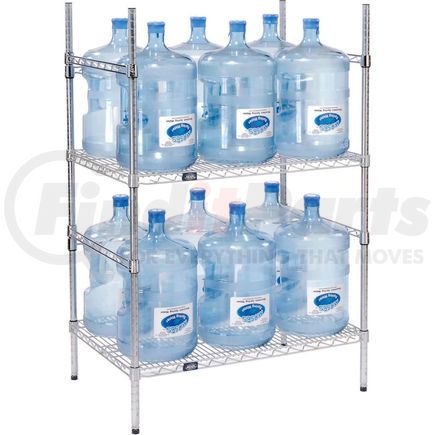 Global Industrial 797086 5 Gallon Water Bottle Storage Rack, 12 Bottle Capacity