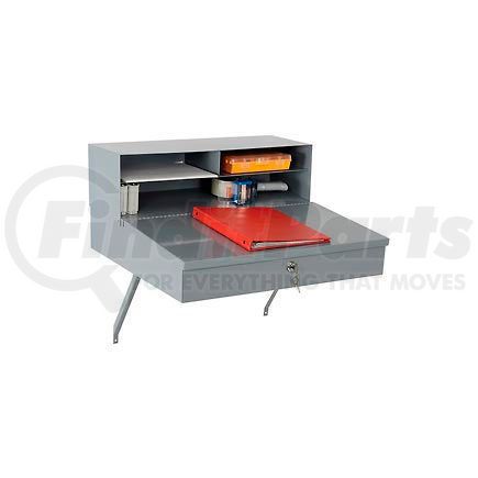 Global Industrial B237006 Global Industrial&#153; Wall Mount Shop Desk - Pigeonhole Compartment Riser 24"W x 22"D x 12"H Gray