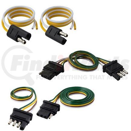 Tectran 682-210 Electrical Connectors - 2-Way, Molded Flat, with Wires