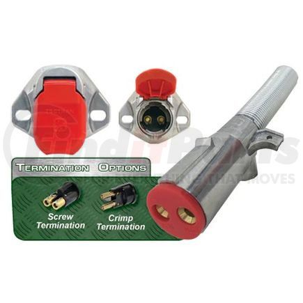 TECTRAN 670-21SG - plug 2-way dual pole plug w/ spring guard | plug fixit pack dual pole plug w/cable guard
