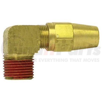 Tectran 1169-4C Air Brake Air Line Elbow - Brass, 1/4 in. Tube Size, 3/8 in. Pipe Thread, Male
