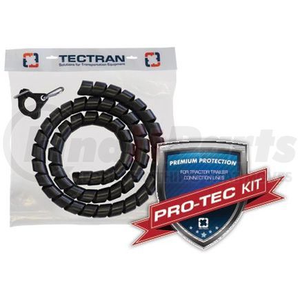 Tectran PT12BC Spiral Wrap - 8 ft., Black, 12 ft. Connection Line, Plus Pro-Tec