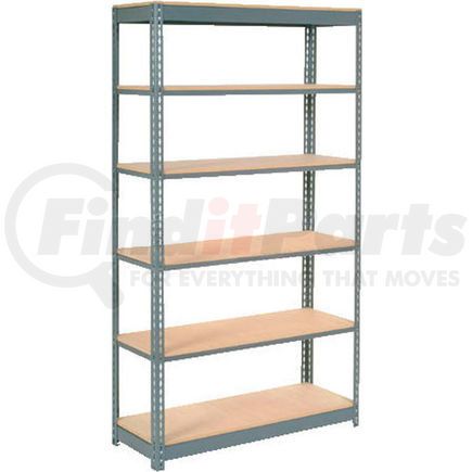 Global Industrial 255501 Global Industrial&#8482; Heavy Duty Shelving 48"W x 24"D x 84"H With 6 Shelves - Wood Deck - Gray
