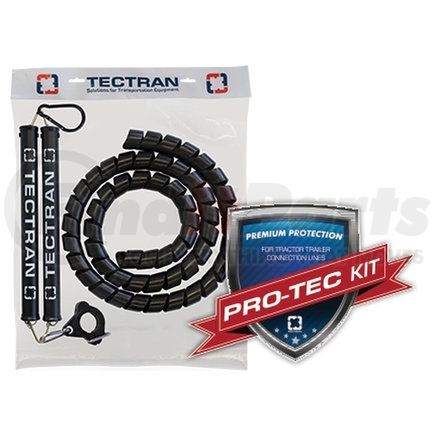 Tectran PT12YTC Spiral Wrap - 8 ft., Yellow, 12 ft., Connection Line, Premium Pro-Tec