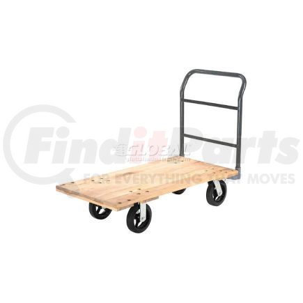 Global Industrial 952501 Global Industrial™ Hardwood Deck Platform Truck 48 x 24 2400 Lb. Capacity 8" Rubber Casters