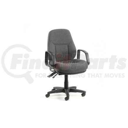 Global Industrial 516148GY Interion&#174; Task Chair With Mid Back & Fixed Arms, Fabric, Gray