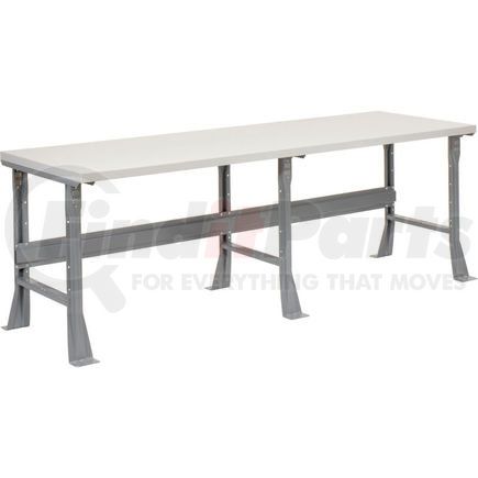Global Industrial 601428 Global Industrial&#153; 96 x 30 x 34 Fixed Height Workbench Flared Leg - Laminate Square Edge Gray