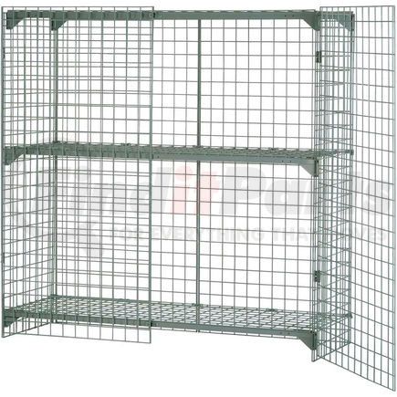 Global Industrial 184105 Global Industrial™ Wire Mesh Security Cage Locker, 72"Wx36"Dx72"H, Gray, Unassembled
