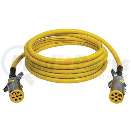 Tectran 7AEB135EW Trailer Power Cable - 13.5 ft., 7-Way, Straight, Auxiliary, Yellow, with WeatherSeal