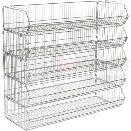 Global Industrial 339028 Global Industrial&#153; Modular Wire Stacking Bin Basket Rack, 48"W x 20"D x 45"H, 5 Wire Bins