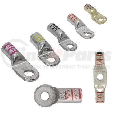 Tectran 5012H-26 Electrical Wiring Lug - 2-1 Cable Gauge, Pink, 3/8 in. Stud, Tinned Lugs, HD