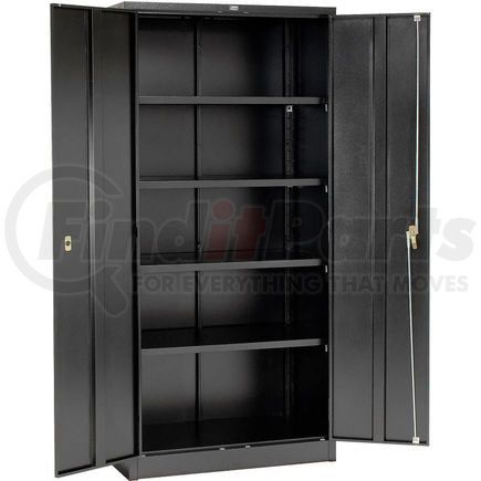 Global Industrial 603355BK Global Industrial&#153; Storage Cabinet, Turn Handle, 36"Wx18"Dx78"H, Black, Unassembled